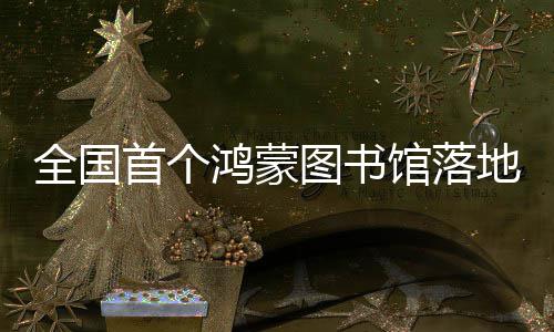 图书全国地罗馆落首个鸿蒙湖