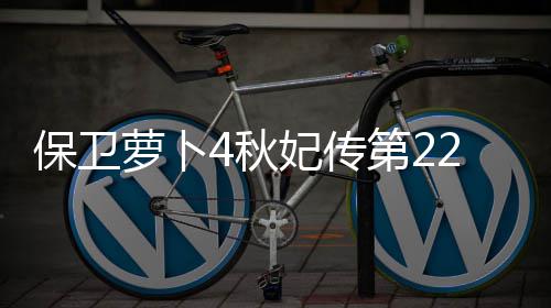 4秋第22关攻略保卫萝卜妃传