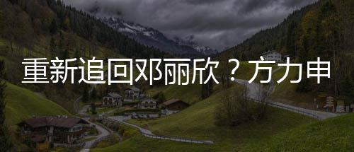 排除邓丽但不没想重新追回作欣申称会合方力法